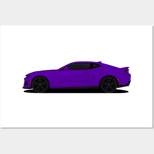 CAMARO PURPLE Posters and Art